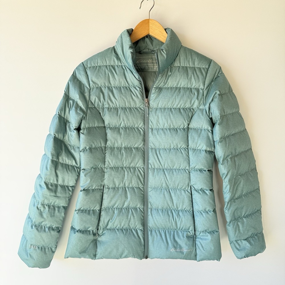 Eddie Bauer Women's EB650 Down Jacket S Teal Blue Lightweight Puffer $189